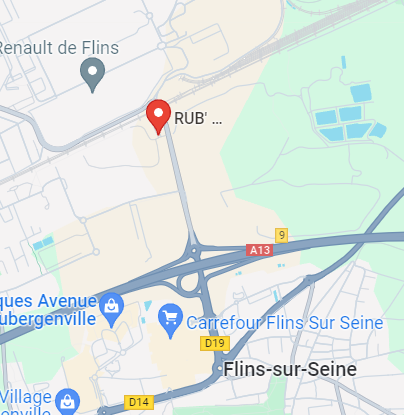 carte indiquant l'emplacement du centre de tri Rub' Environnement